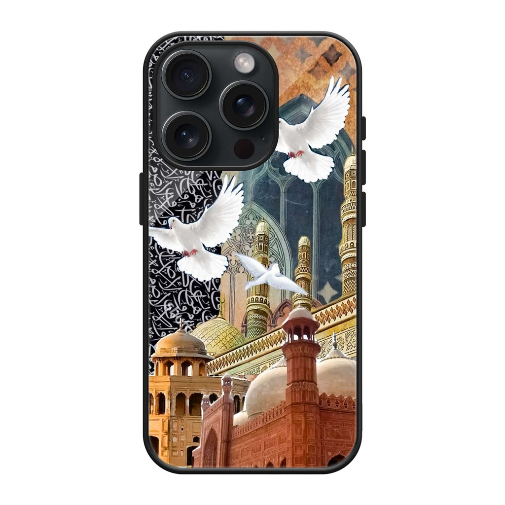 White Doves Over Persian Palace Luxury Art Phone Case