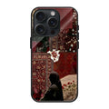 Red Persian Patchwork Silhouette Art Aesthetic Phone Case