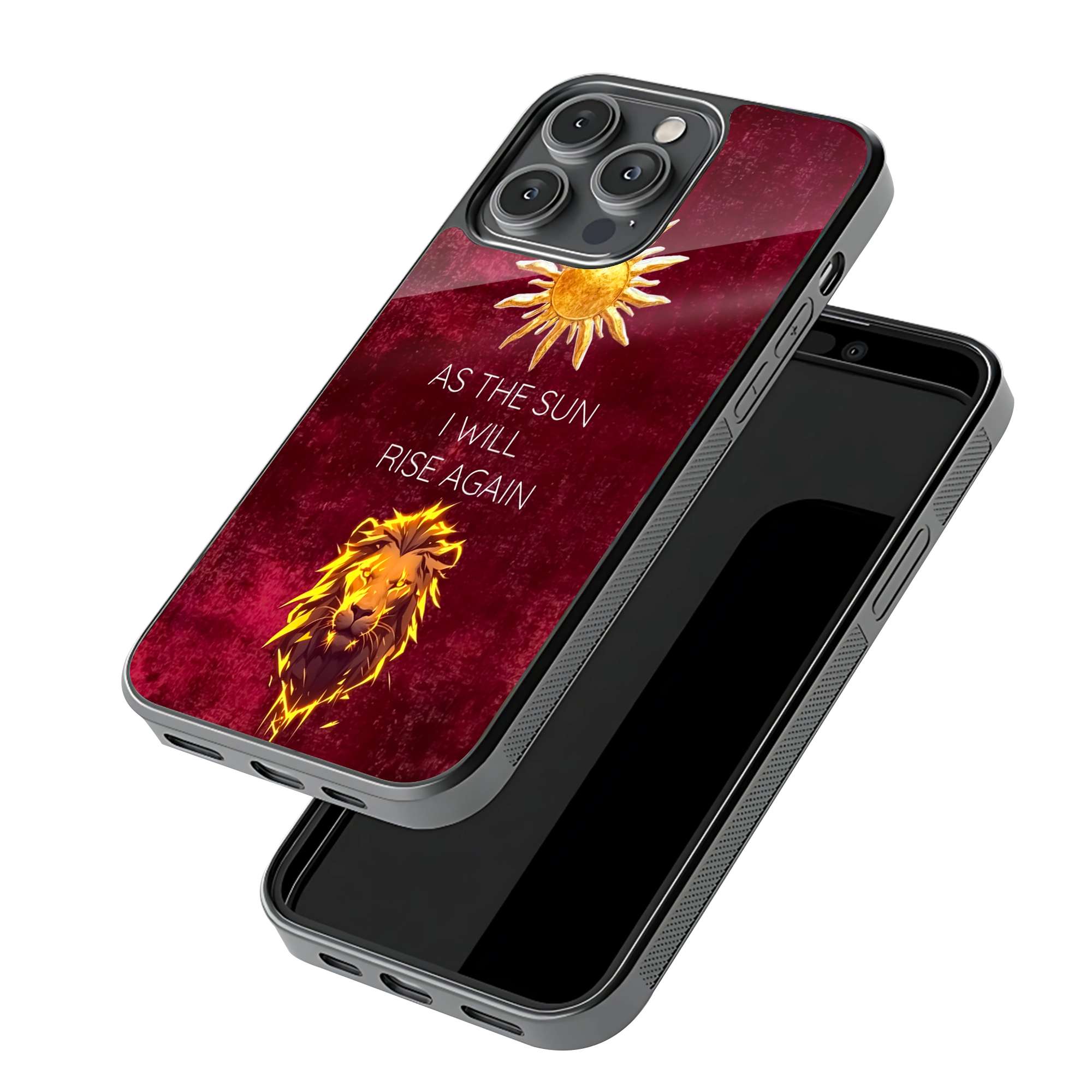 As The Sun Will Rise Again” Lion Motivational Persian Art Phone Case