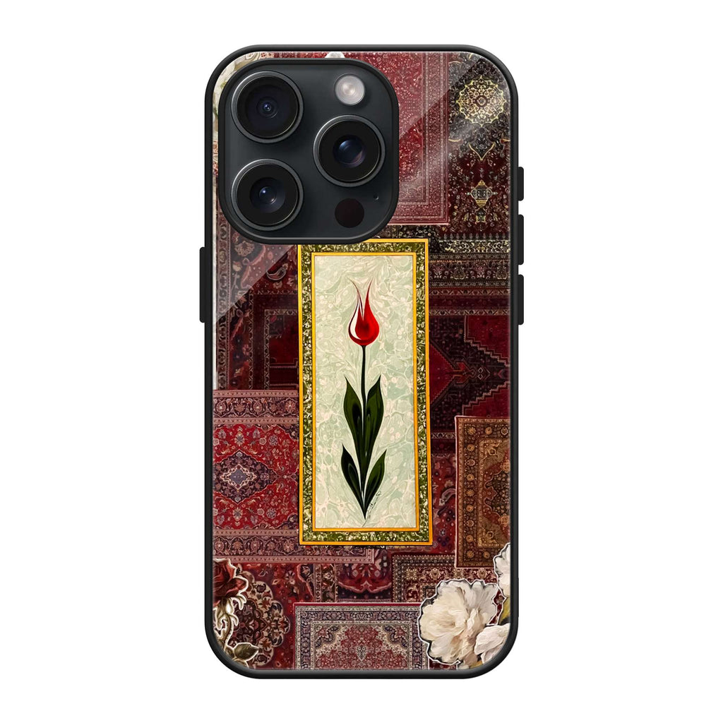 Vintage Tulip Frame Persian Carpet Collage Phone Case