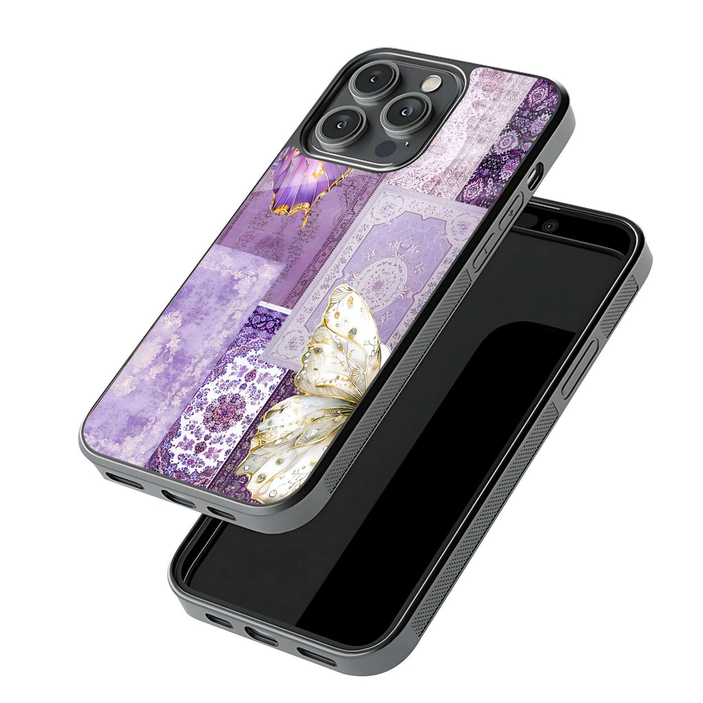 Lavender Persian Butterfly Patchwork Aesthetic Phone Case