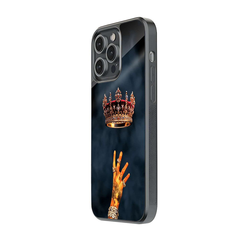 Royal Crown & Golden Hand Minimal Luxury Art Phone Case