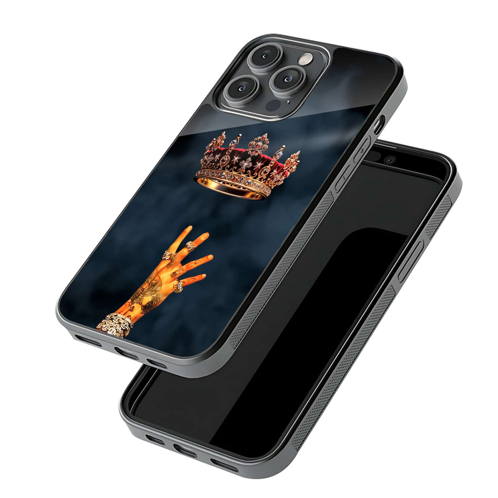 Royal Crown & Golden Hand Minimal Luxury Art Phone Case