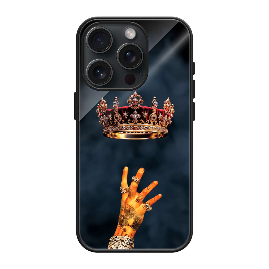 Royal Crown & Golden Hand Minimal Luxury Art Phone Case