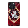 White Dove Mandala Red Persian Art Premium Phone Case