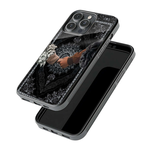 Dark Persian Texture with Falcon Art Luxury Phone Case