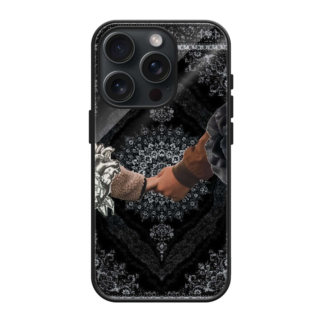 Dark Persian Texture with Falcon Art Luxury Phone Case
