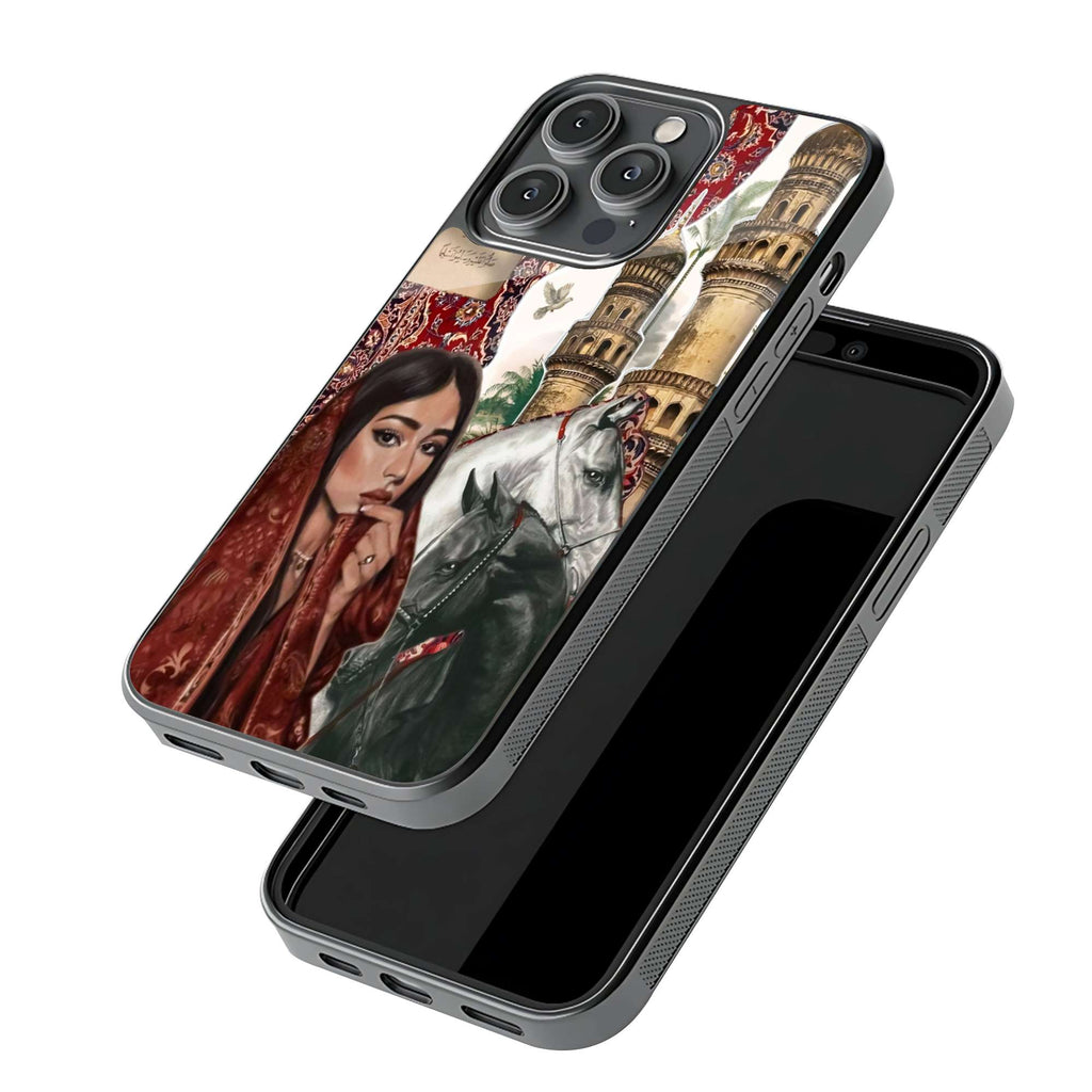 Persian Woman & White Horse Artistic Heritage Phone Case