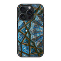 Blue Geometric Persian Tile Pattern Premium Phone Case