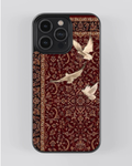 Persian Red Carpet Doves Designer Phone Case – Premium Sublimation Back Cover