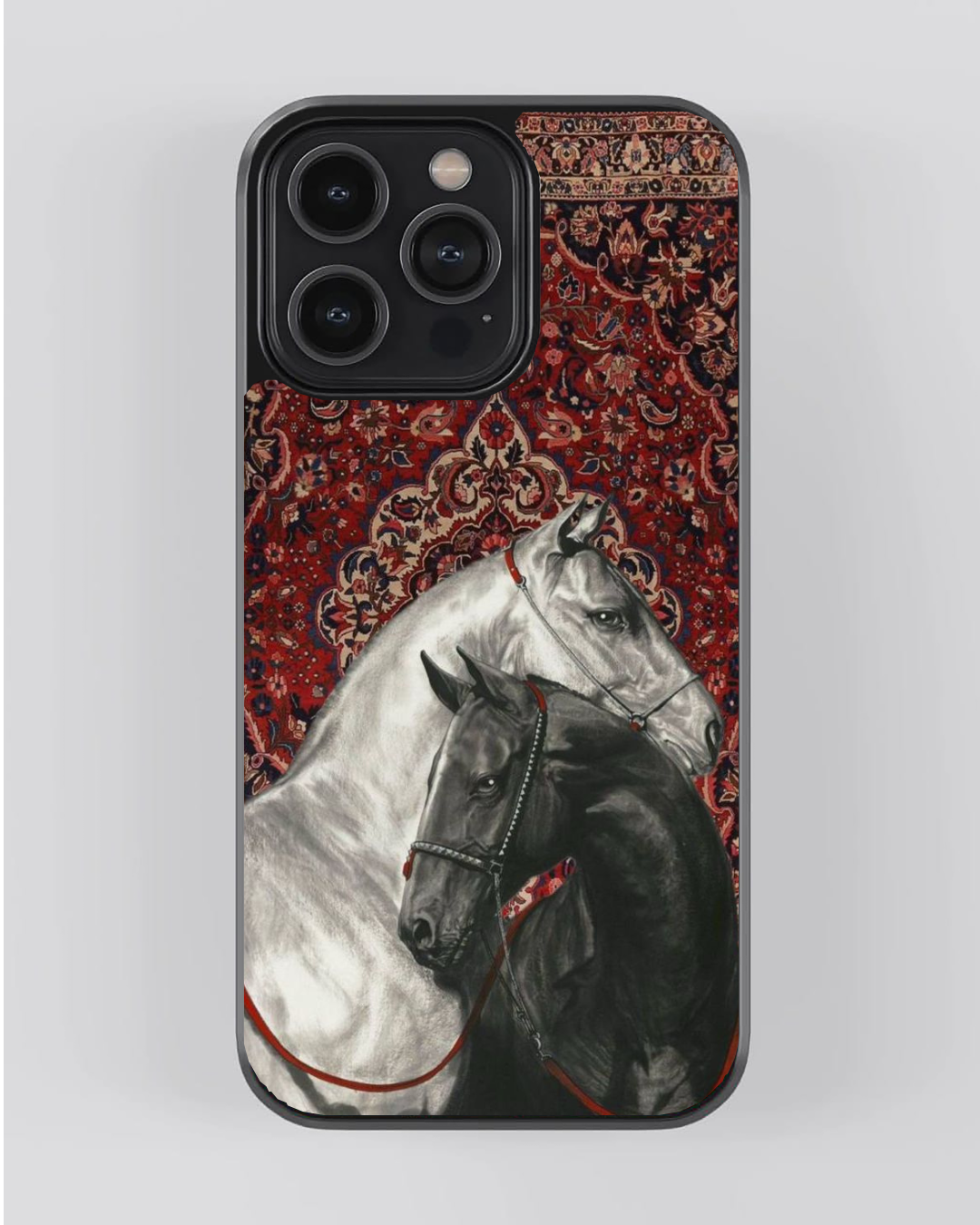 Persian Royal Horses Designer Phone Case – Luxury Heritage Back Cover
