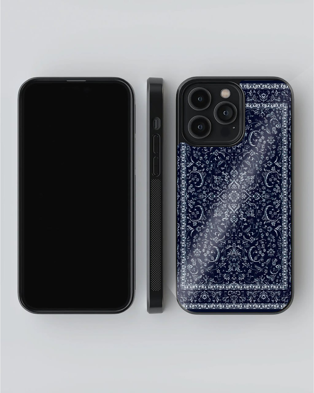 Persian Midnight Indigo Mandala Designer Phone Case – Premium Sublimation Back Cover