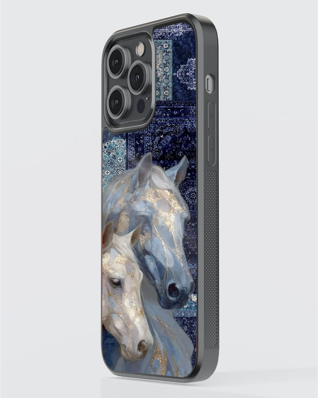 Persian Blue Royal Horse Art Designer Phone Case – Premium Sublimation Back Cover