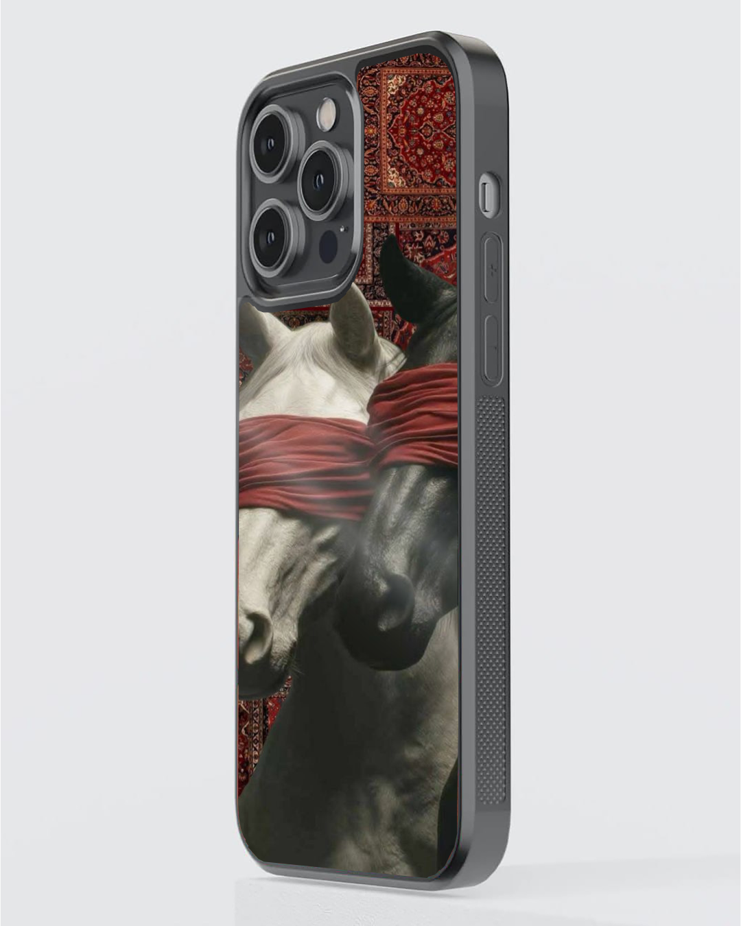 Blindfolded Twin Horses Persian Rug Aesthetic Premium Protective Phone Case