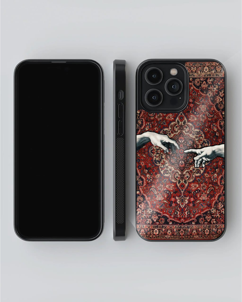 Persian Carpet "Touch of Creation" Phone Case – Vintage Red Medallion & Classic Art | Aesthetic Cover