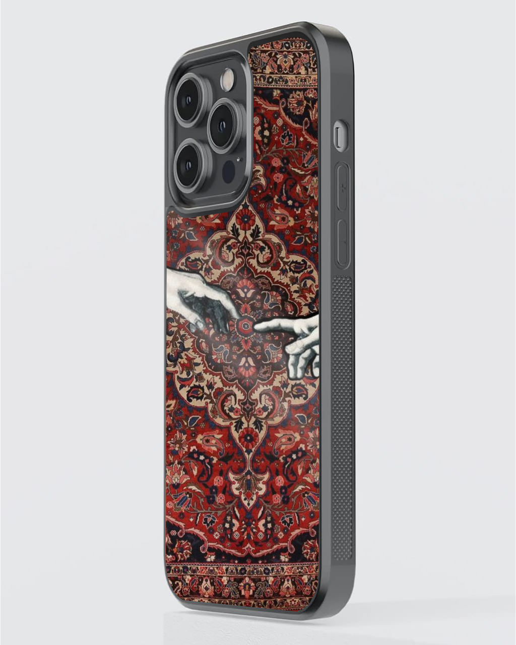 Persian Carpet "Touch of Creation" Phone Case – Vintage Red Medallion & Classic Art | Aesthetic Cover