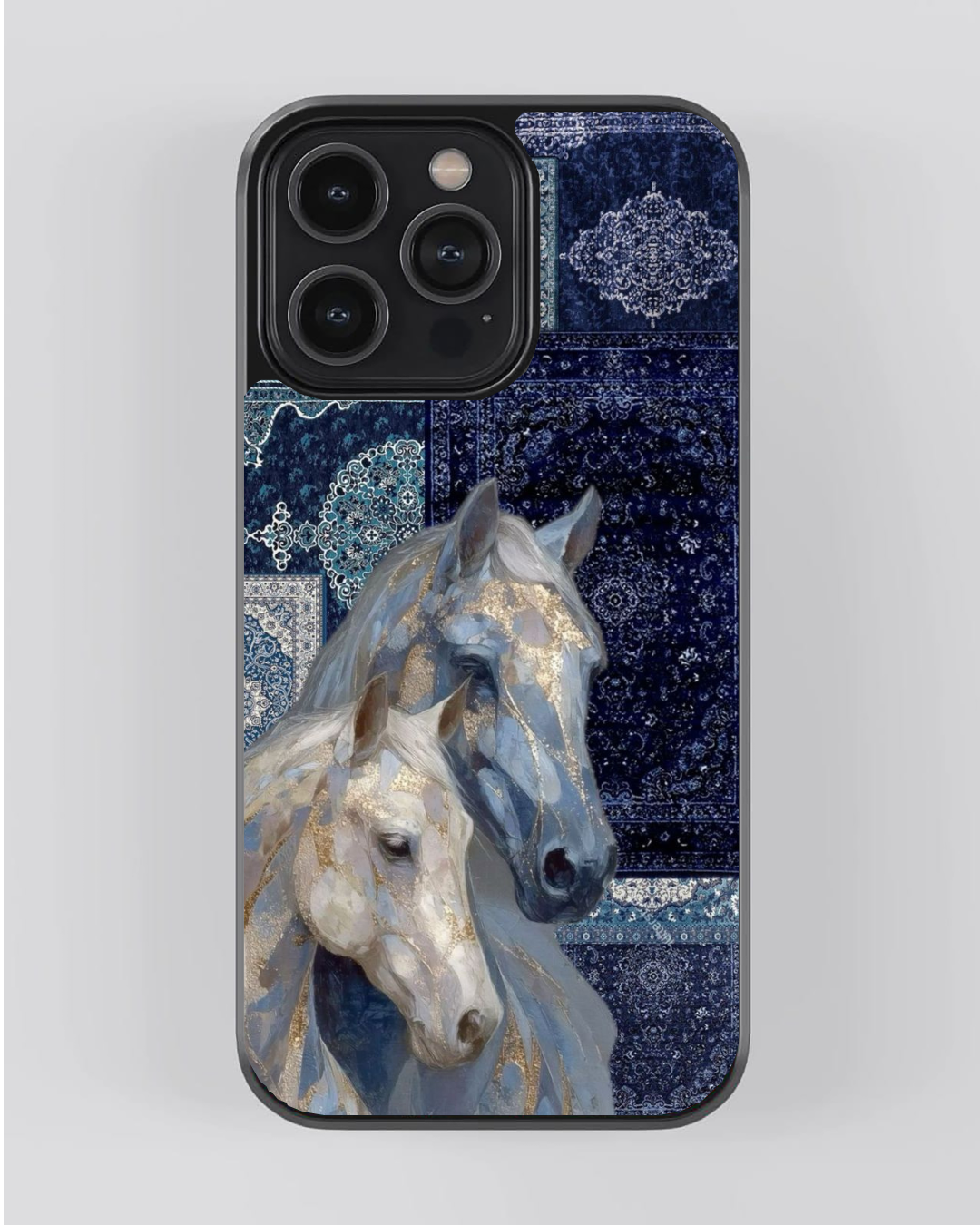 Persian Blue Royal Horse Art Designer Phone Case – Premium Sublimation Back Cover