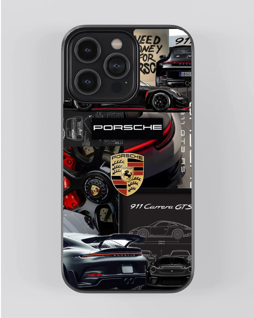 Porsche 911 GTS Collage Glossy iPhone Case