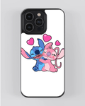 Blue & Pink Besties Hug – Cute Love Cartoon iPhone Case