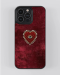 Sacred Heart Gaze – Velvet Devotion iPhone Case