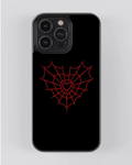 Crimson Web Heart – Dark Valentine iPhone Case