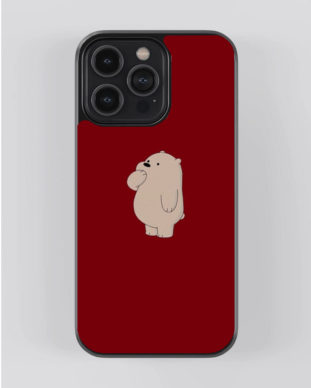 Thinking Bear – Minimal Mood iPhone Case
