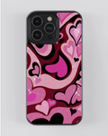 Pink Pop Hearts – Glossy Aesthetic iPhone Case