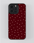Tiny Hearts – Burgundy Minimal iPhone Case