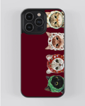 Peekaboo Cats – Burgundy Cozy iPhone Case