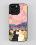 Starry Companions – Soft Romance iPhone Case