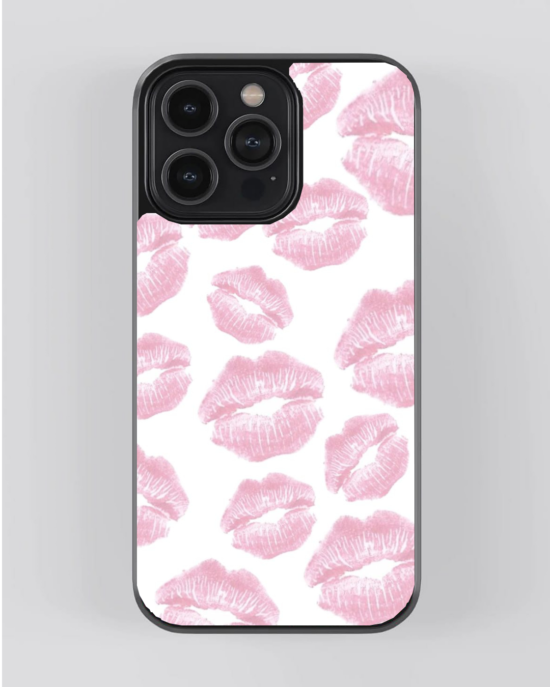 Blush Kiss Pattern – Aesthetic Collection iPhone Case