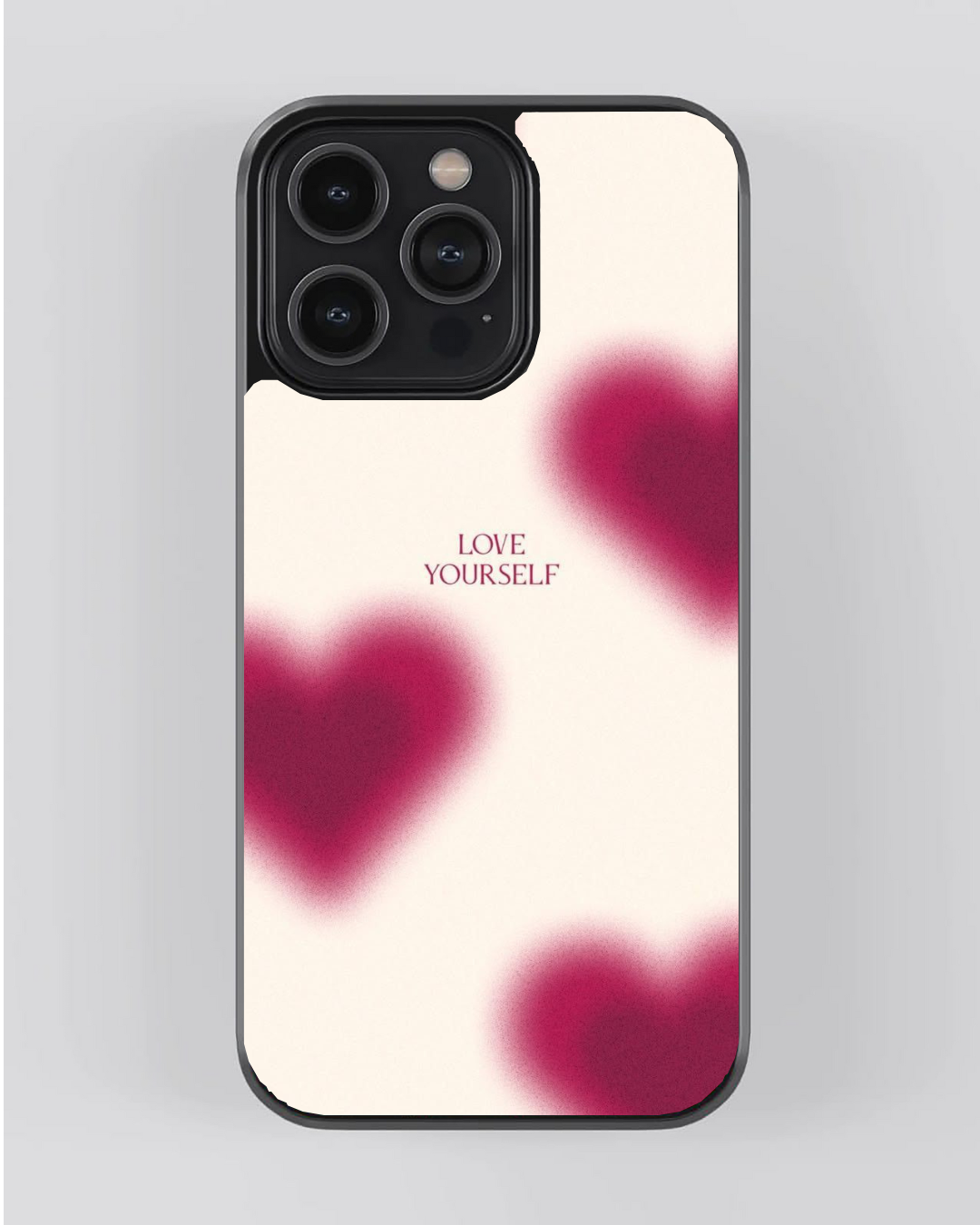 Love Yourself – Soft Heart Affirmation iPhone Case
