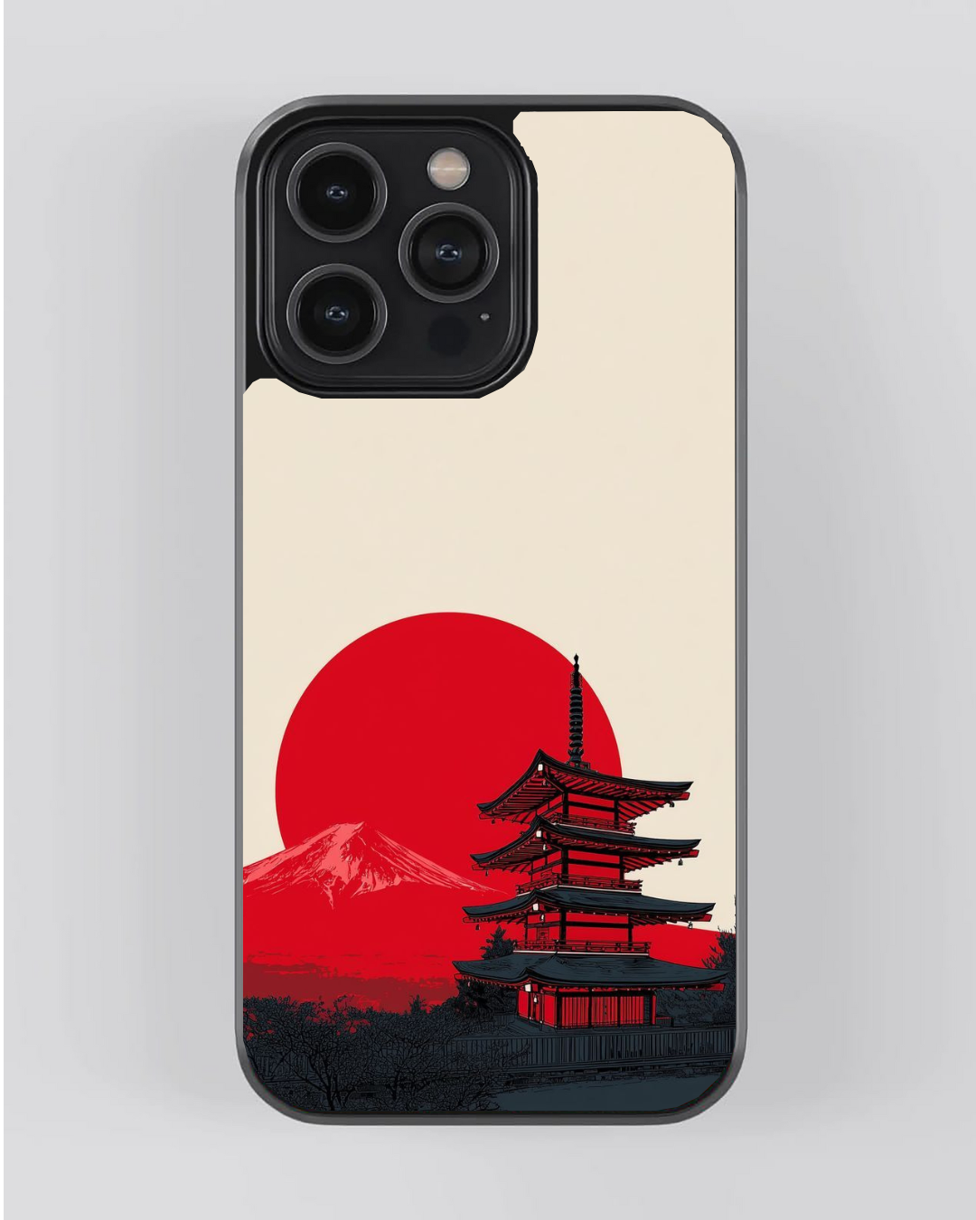 Rising Sun Pagoda Glossy iPhone Case