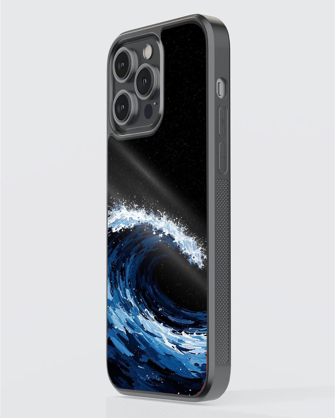 Midnight Wave iPhone Case – Dark Ocean Abstract