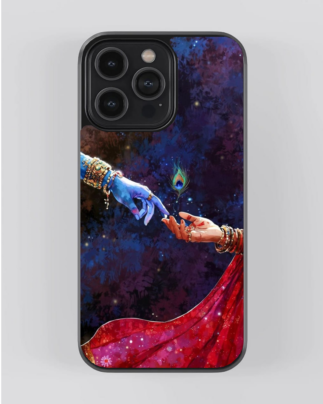 Divine Connection – Radha Krishna Eternal Bond iPhone Case