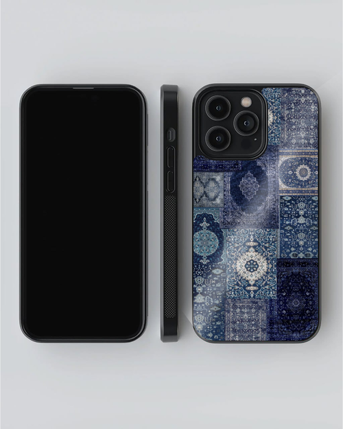 Blue Persian Rug Patchwork Aesthetic Premium Protective Phone Case