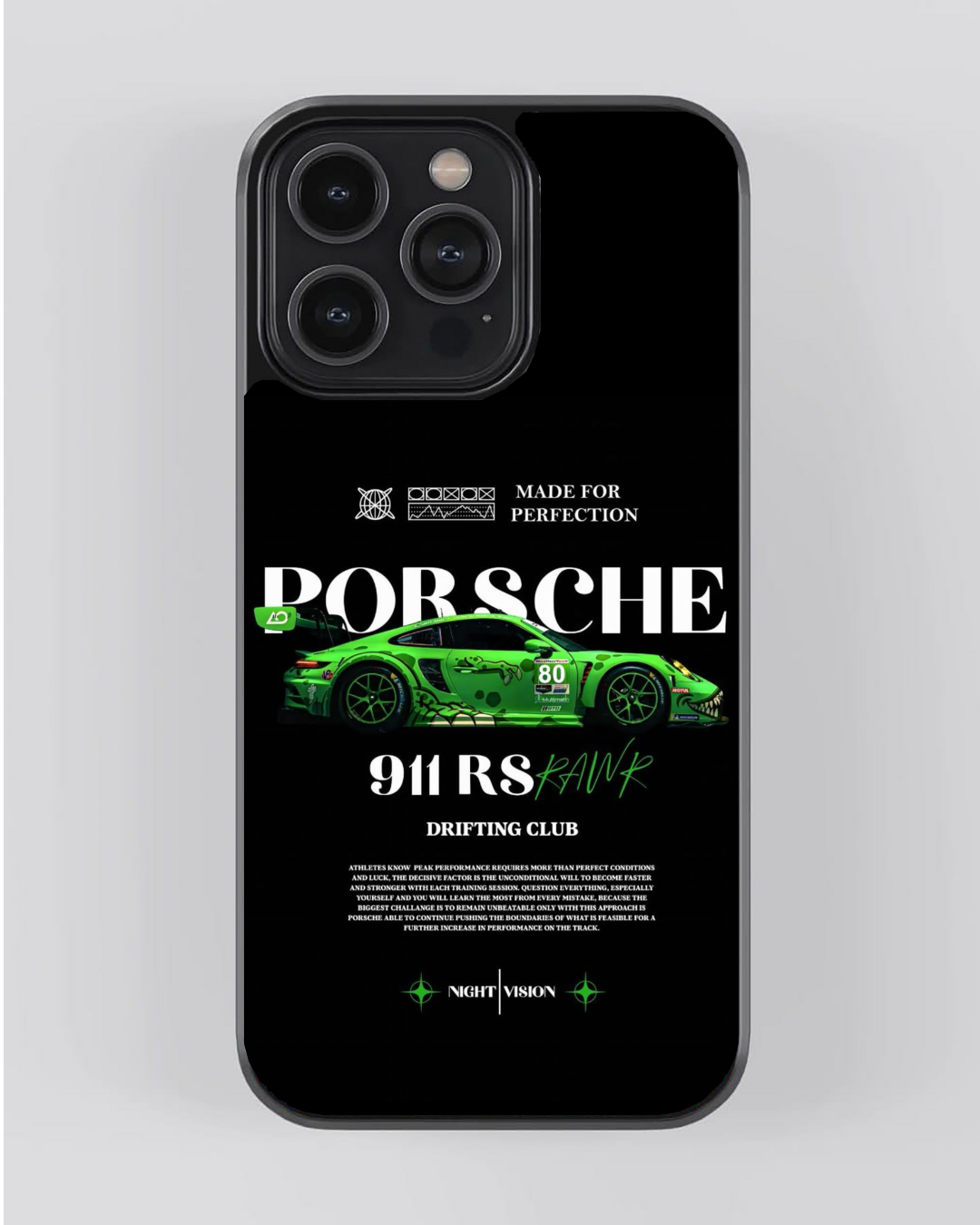 Porsche 911 RS RANK Drift Edition Glossy iPhone Case