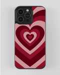 Layered Love Waves – Burgundy Valentine iPhone Case
