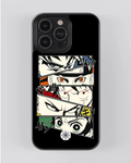 Anime Power Eyes Collage Glossy iPhone Case