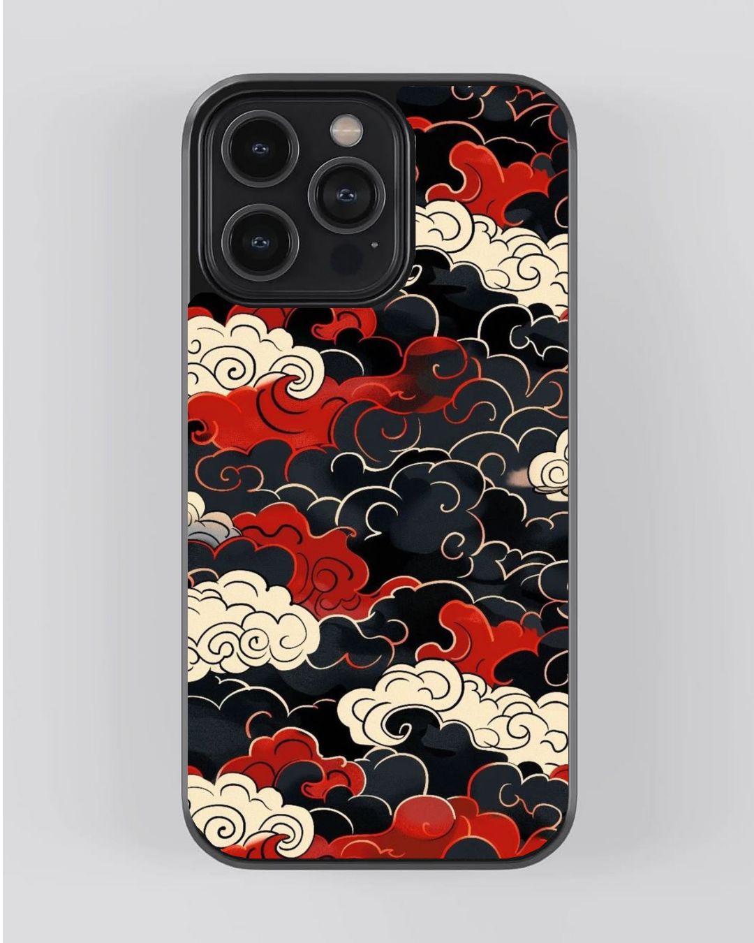 Akatsuki Storm Cloud Art Glossy iPhone Case