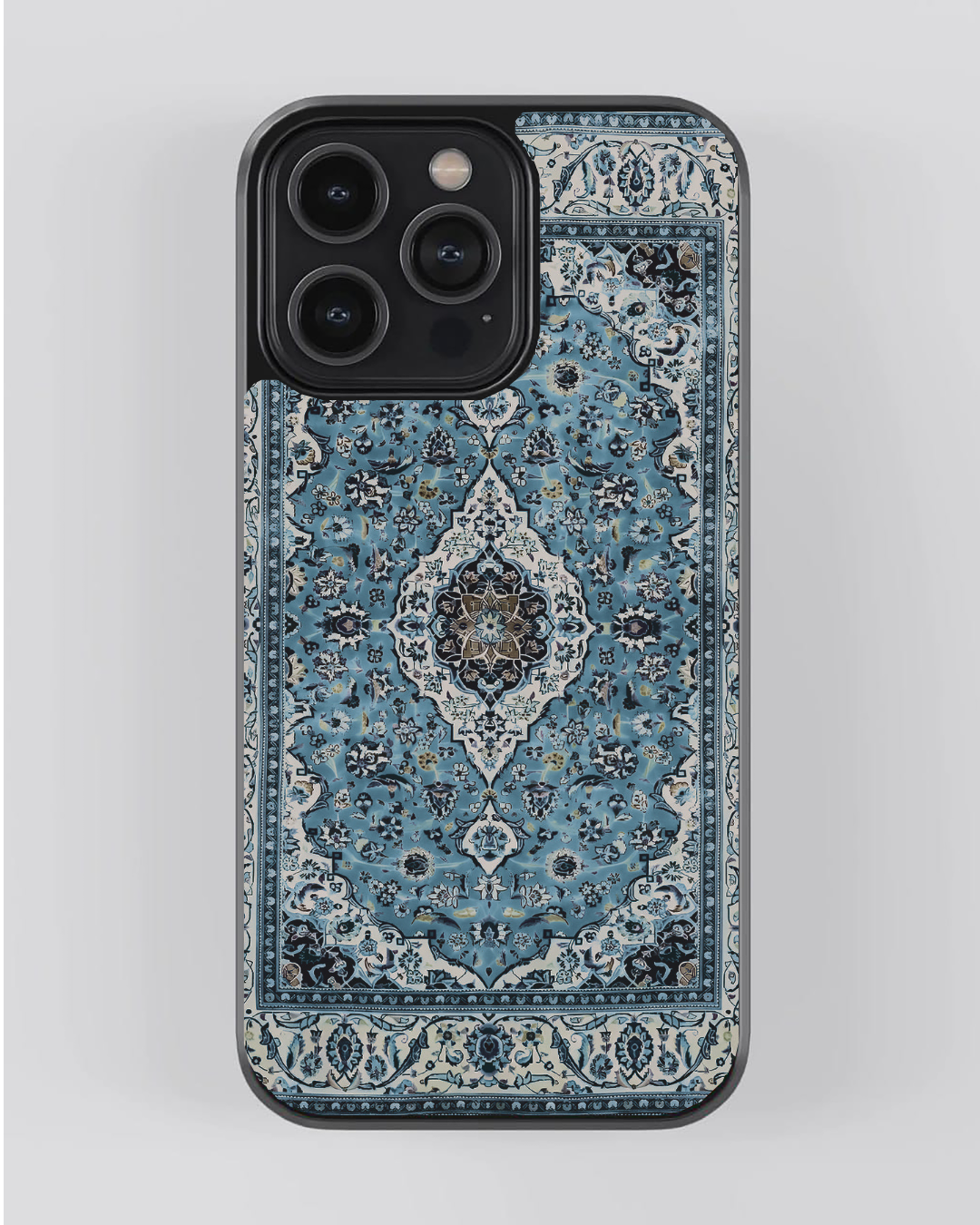 Persian Blue Medallion Carpet Phone Case – Vintage Nain Rug Pattern | Boho Aesthetic Cover