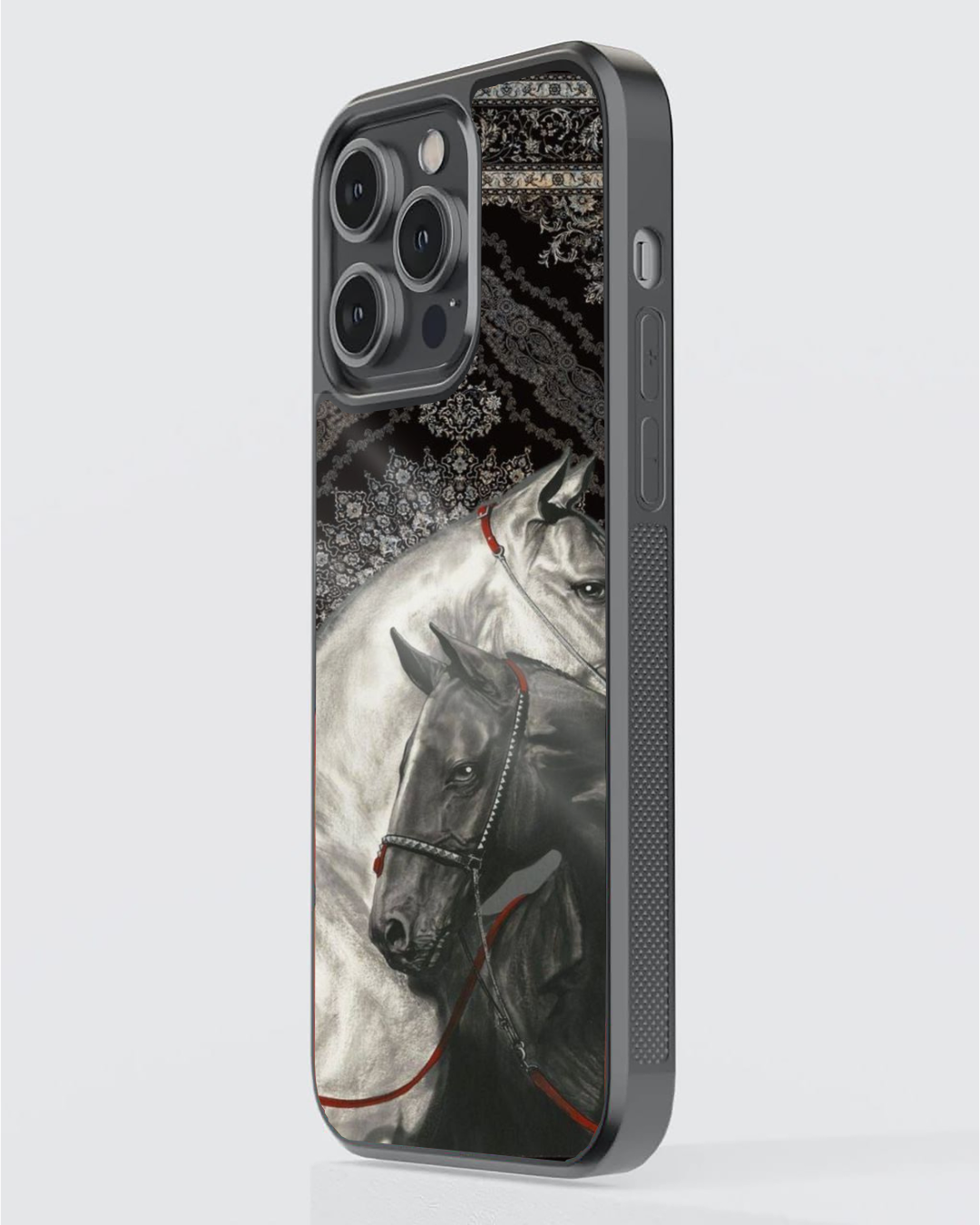 Persian Black Royal Horse Art Designer Phone Case – Premium Sublimation Back Cover