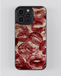Aesthetic Collection – Crimson Kiss Pattern iPhone Case