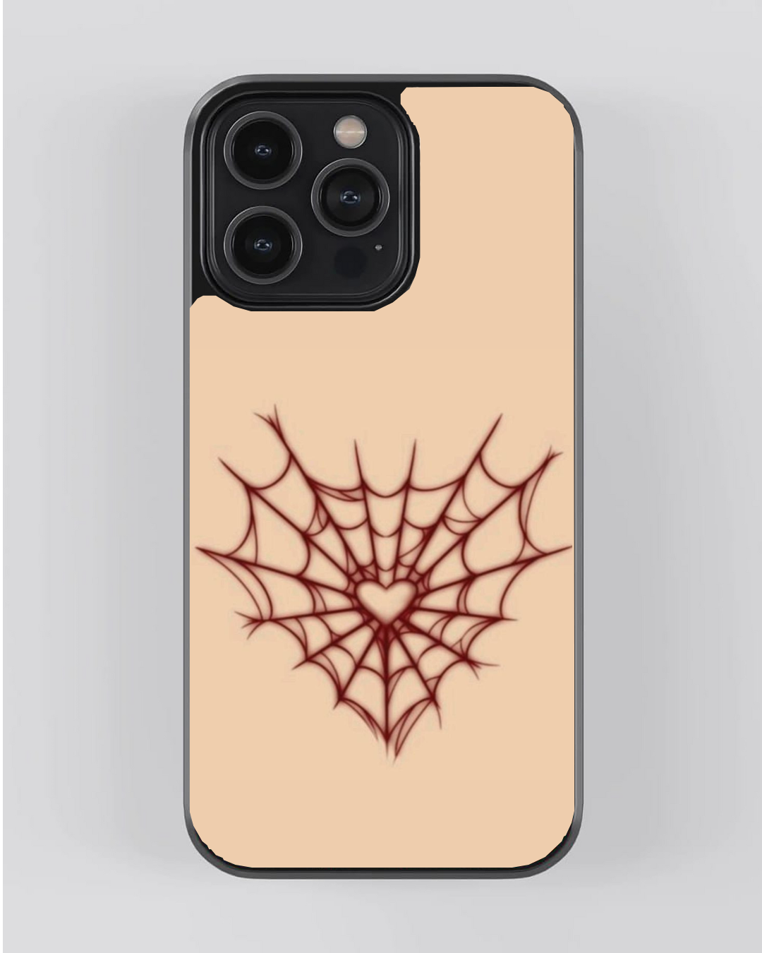 Aesthetic Collection – Heart Web Minimal iPhone Case