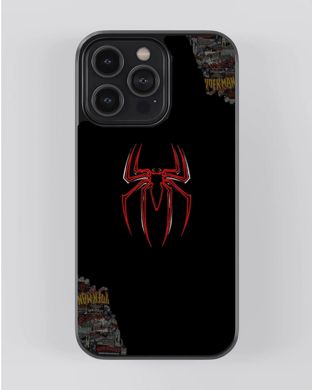Superhero Collection – Spider Emblem Minimal Black iPhone Case