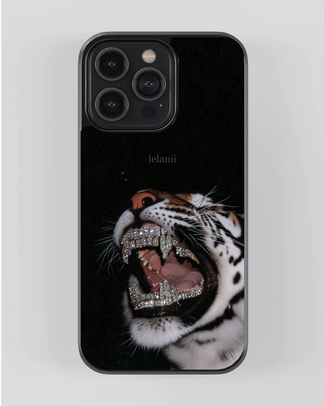 Aesthetic Collection – Diamond Fang Tiger iPhone Case