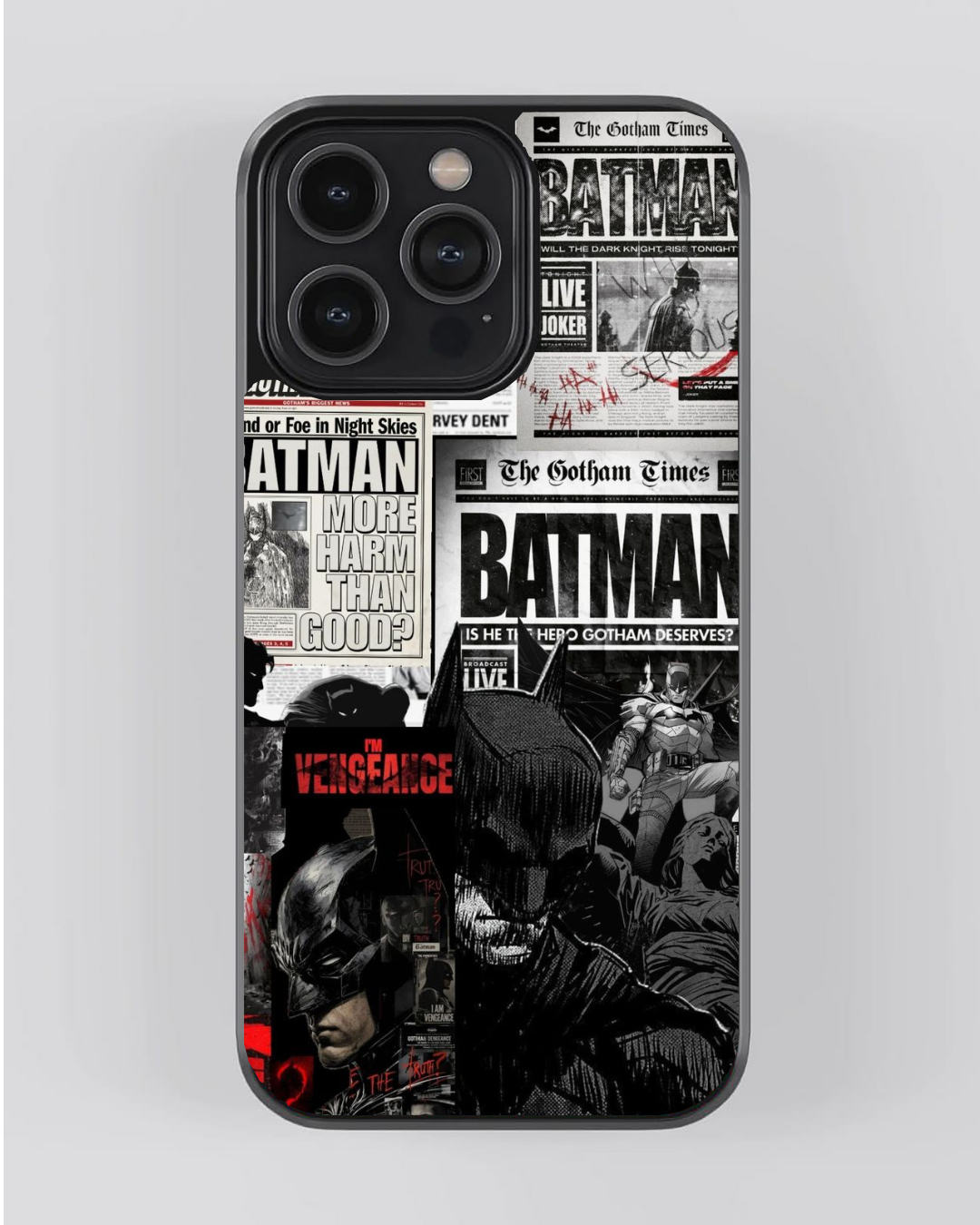 Superhero Collection – Gotham Vengeance Batman Collage iPhone Case