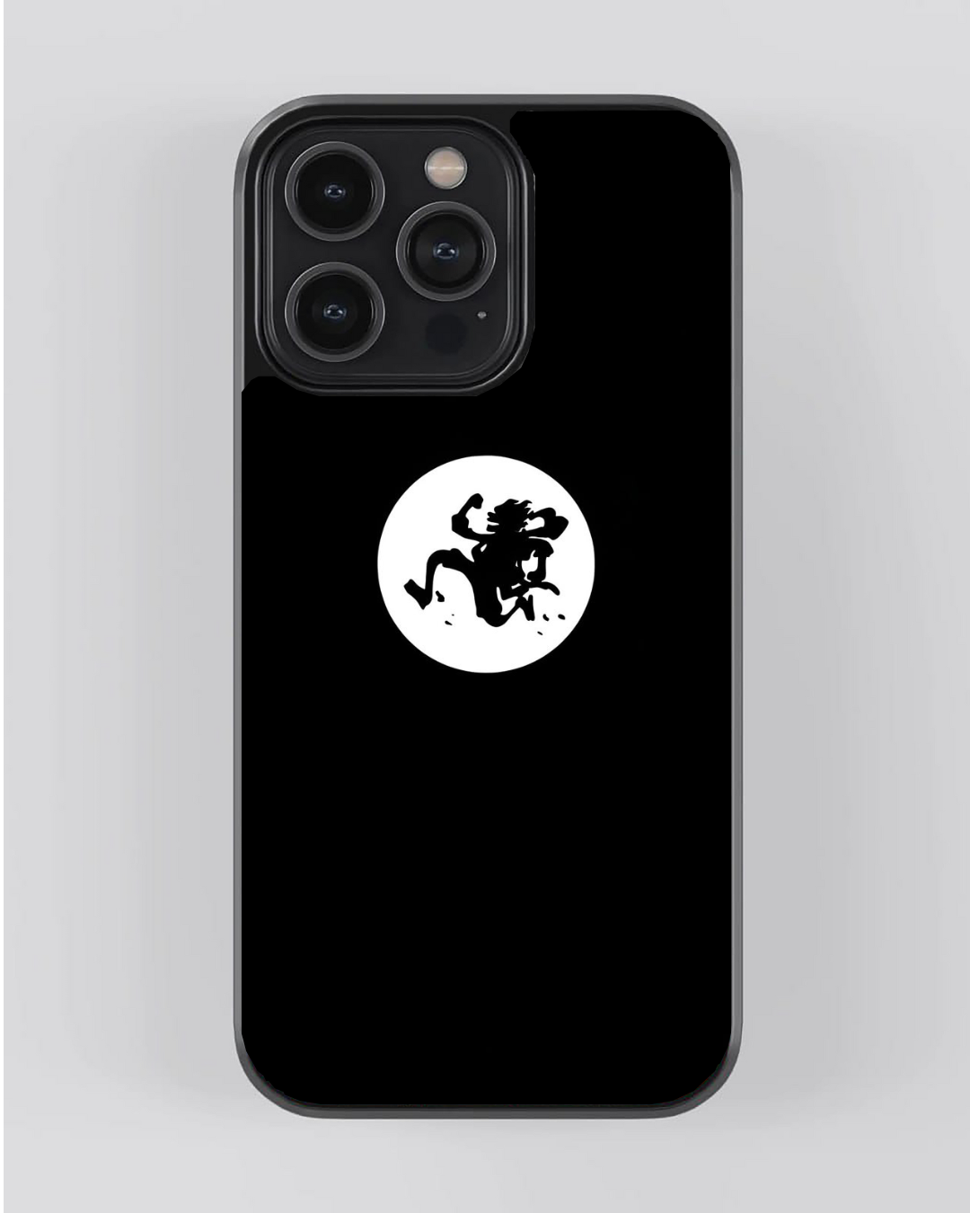 Luffy Silhouette iPhone Case – Minimal Moon Icon Design