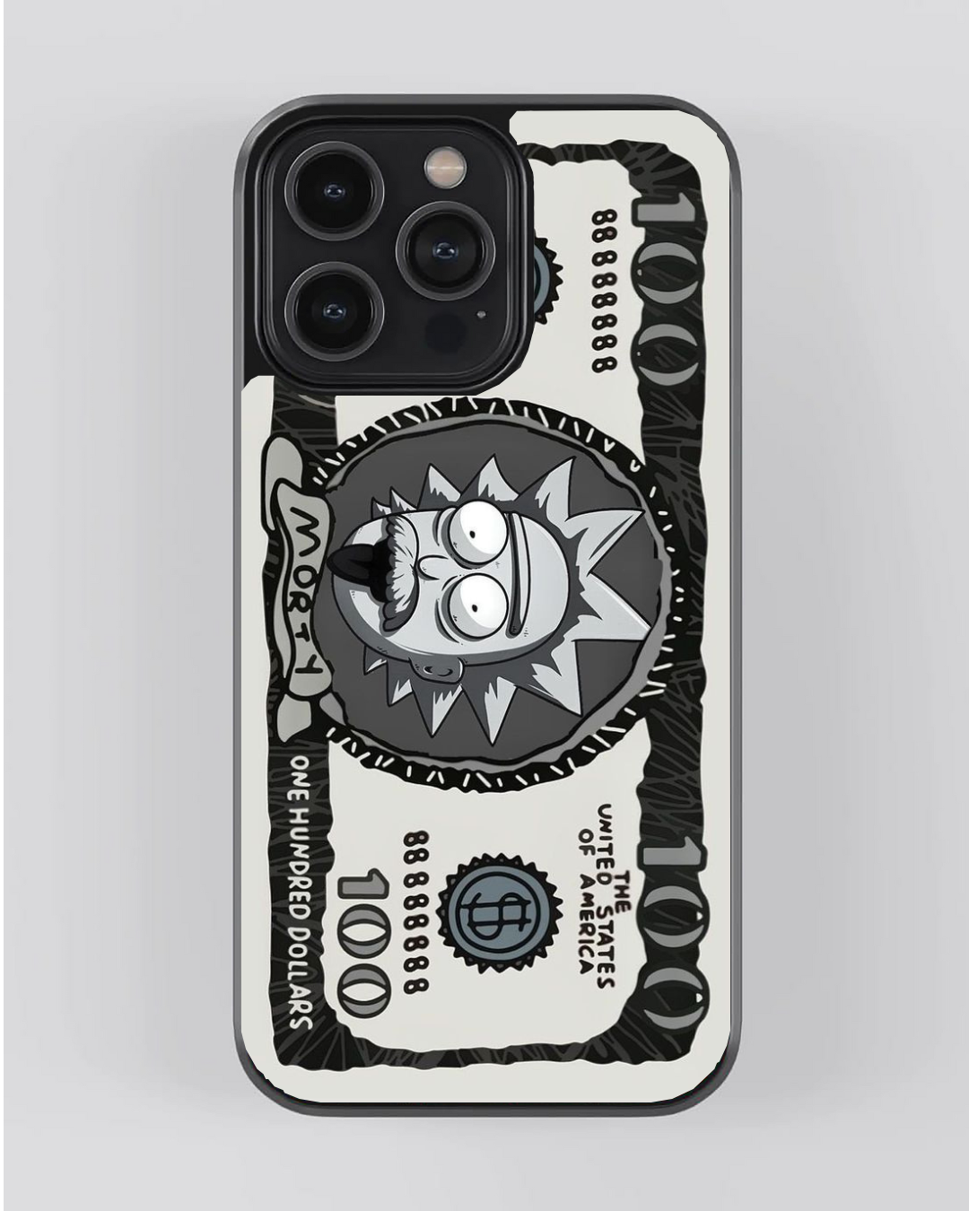 Rick “Worth $100” Money Art Glossy iPhone Case