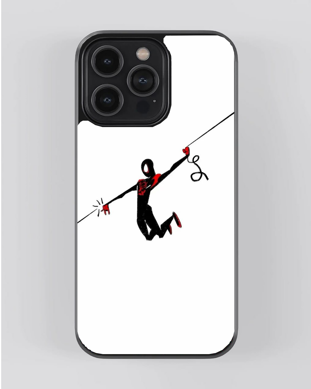 Minimal Swing Spider-Man iPhone Case – Clean Web Action Design